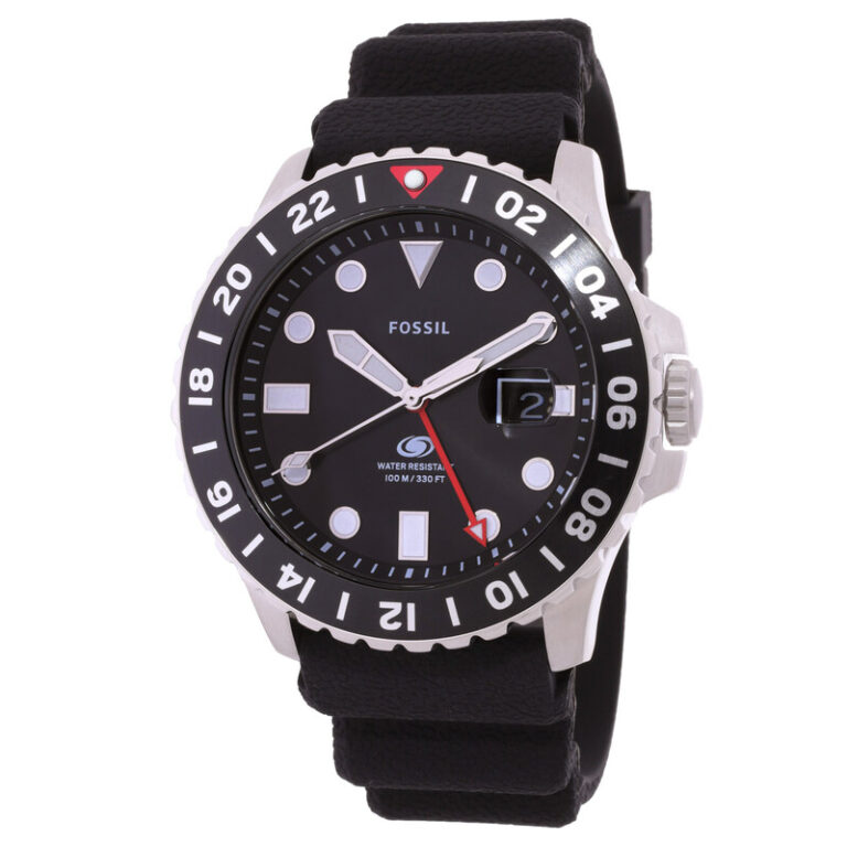 Blue GMT Quartz Black Dial Men's Watch