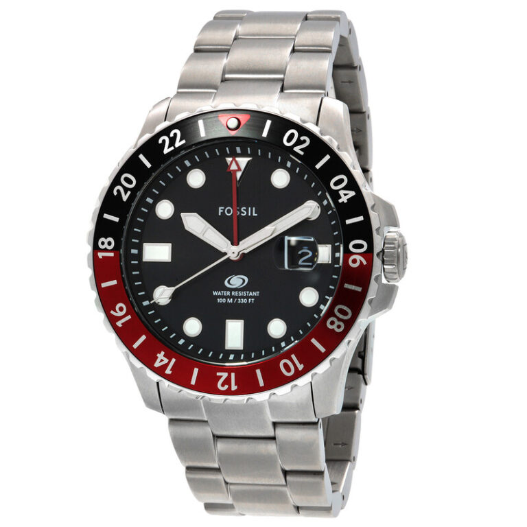 Blue Gmt Quartz Black Dial Coke Bezel Men's Watch