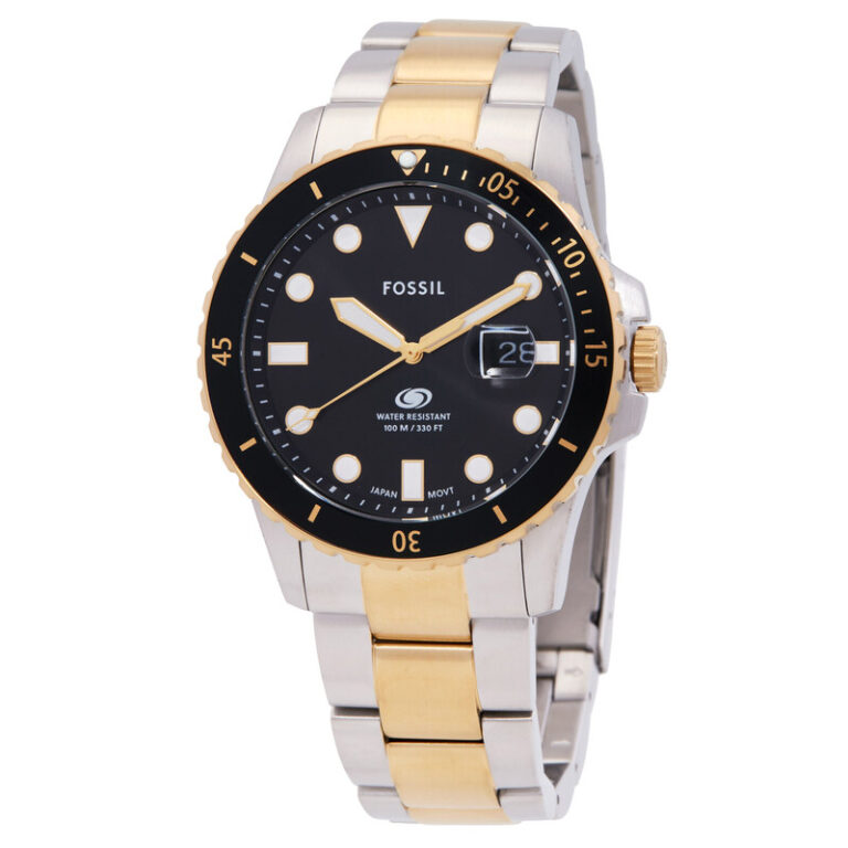 Blue Dive Quartz Black Dial Men's Watch
