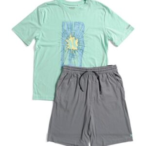 HURLEY Big Boys 2pc Graphic Short Sleeve Tee And Knit Shorts Set