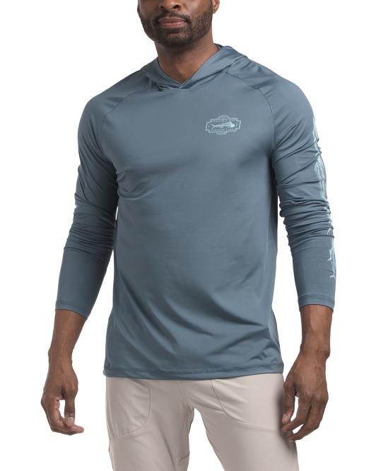 HURLEY Bones Upf 50 Raglan Sleeve Hooded Sunshirt
