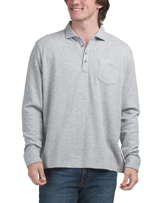 JOHNNIE-O Alwin Textured Long Sleeve Polo
