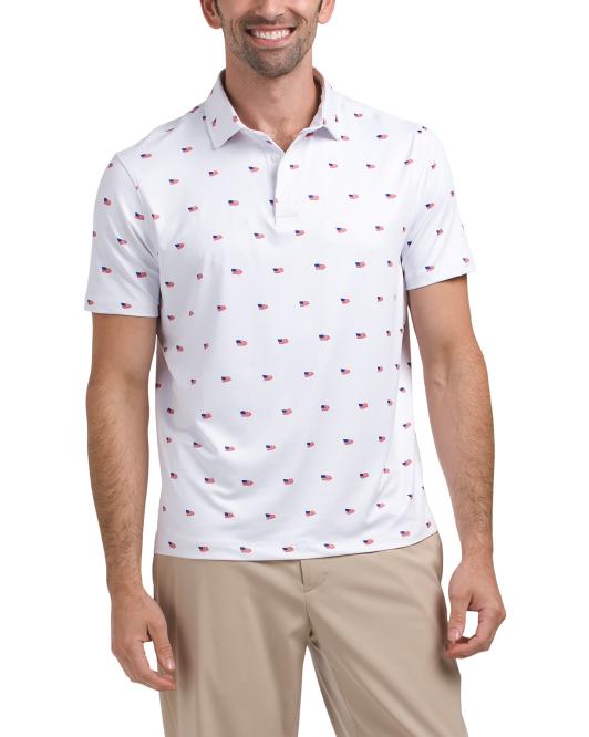 KENNETH COLE Flag Jersey Golf Polo