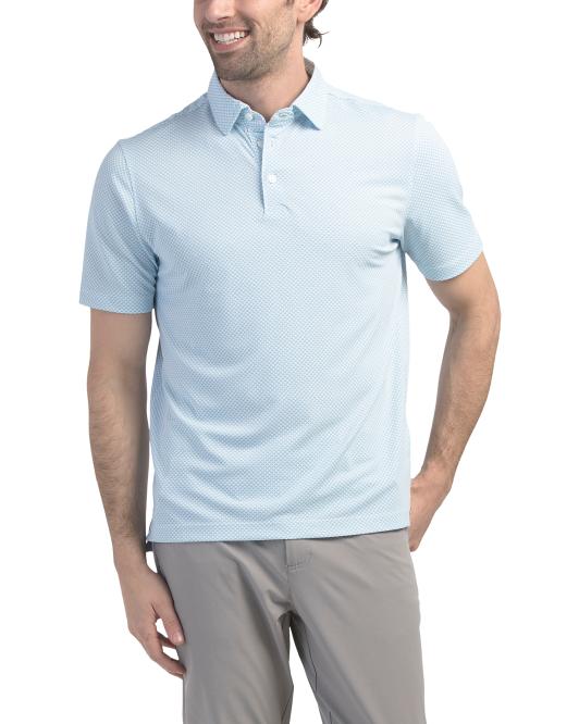 KENNETH COLE Printed Pique Golf Polo