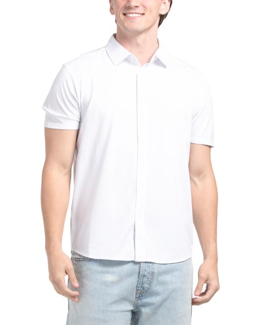 KENNETH COLE Tech Button Front Shirt