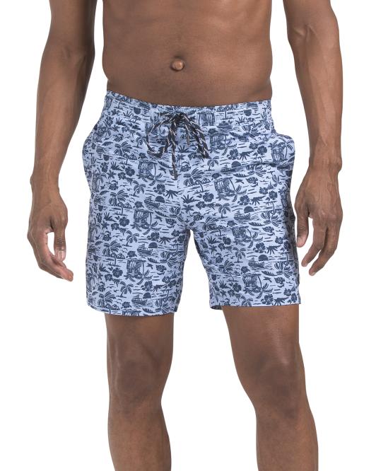 LANDS END Hydro Lined Volley Swim Shorts