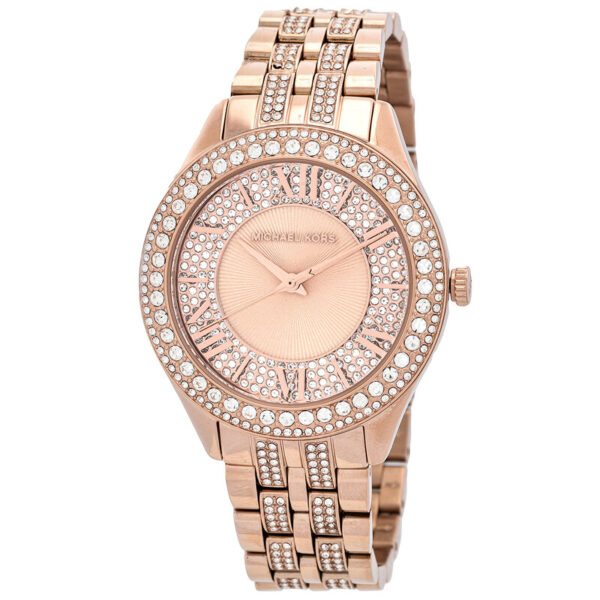 Harlowe Pave Quartz Crystal Ladies Watch MK4710