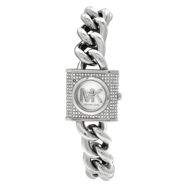 Mk Chain Lock White Dial Ladies Watch MK4718