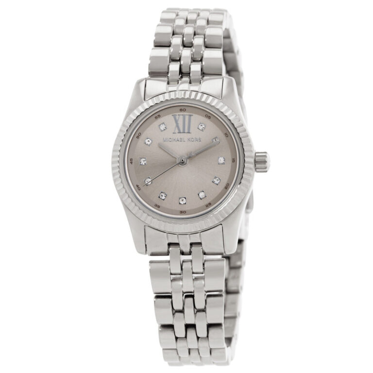 Petite Lexington Quartz Silver Dial Ladies Watch MK4843