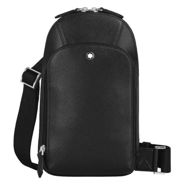 Black Sartorial Leather Sling Bag