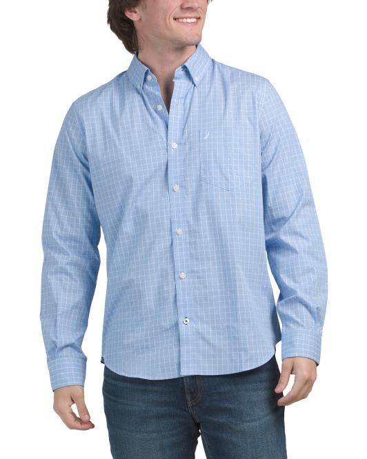 NAUTICA Long Sleeve Plaid Woven Shirt