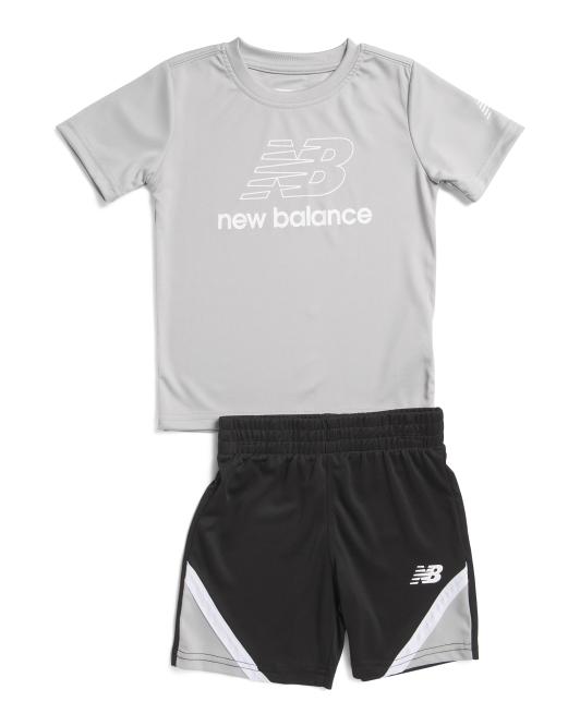 NEW BALANCE Little Boys 2pc Graphic Tee And Shorts Set