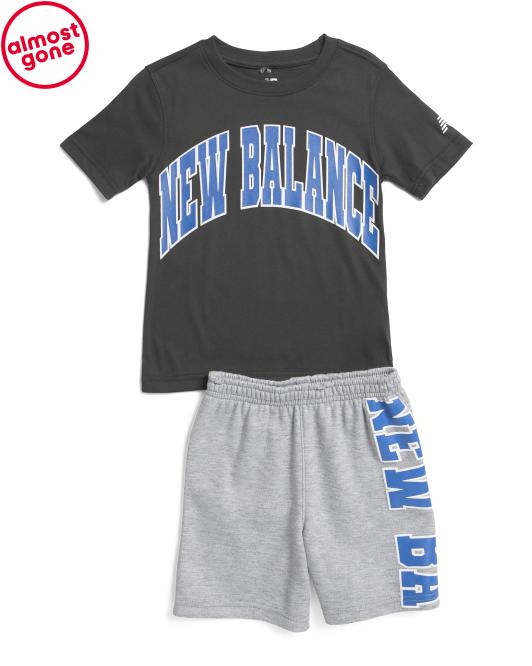 NEW BALANCE Little Boys 2pc Graphic Tee And Shorts Set