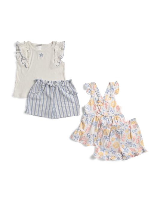 NICOLE MILLER Little Girls 4pc Mix And Match Sets With Sunglasses