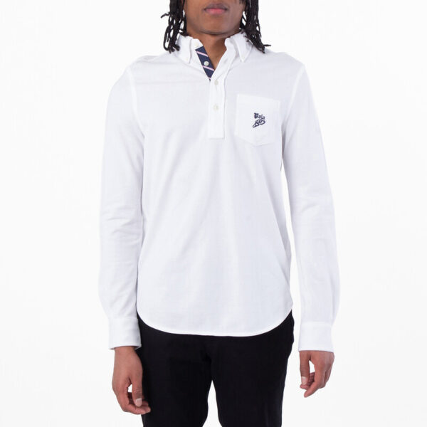 Knit Oxford Mesh Polo Shirt