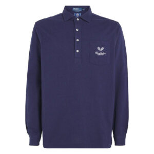 Wimbledon Classic Fit Mesh Polo Shirt, Size Medium