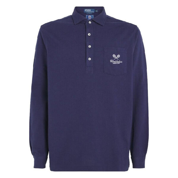 Wimbledon Classic Fit Mesh Polo Shirt, Size Medium