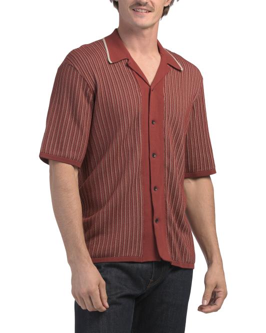 RAG & BONE Harvey Retro Stripe Camp Shirt