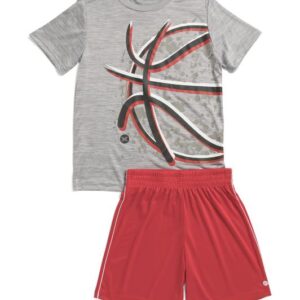 RBX Big Boys 2pc Basketball Graphic Short Sleeve Tee And Active Shorts Set