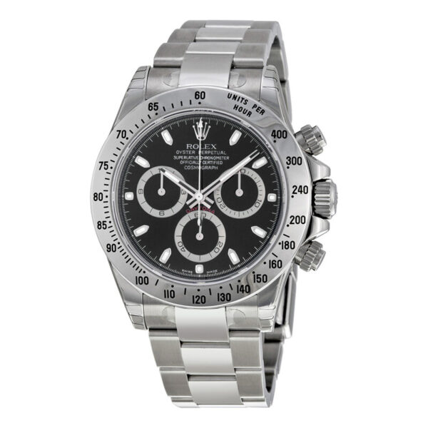 Cosmograph Daytona Automatic Black Dial Stainless Steel Oyster Bracelet Men's Watch 116520BKSO