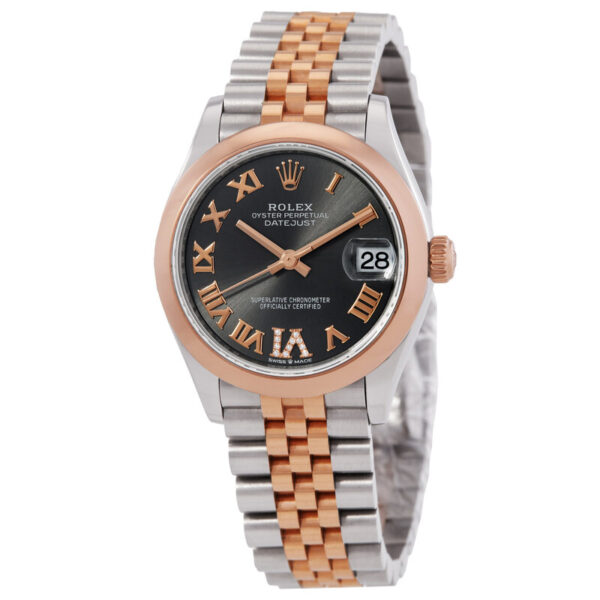 Datejust 31 Dark Rhodium Dial Automatic Steel and 18kt Everose Gold Jubilee Watch