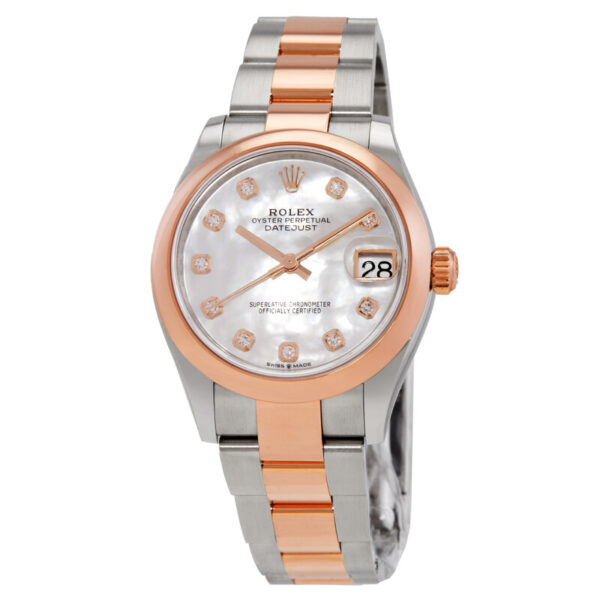 Datejust 31 Mother of Pearl Dial Automatic Ladies Steel and 18kt Everose Gold Oyster Watch
