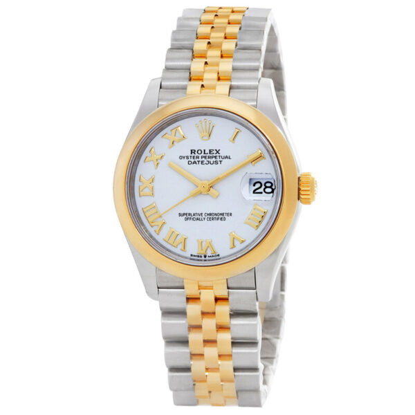 Datejust 31 White Dial Automatic Ladies Steel and 18kt Yellow Gold Jubilee Watch