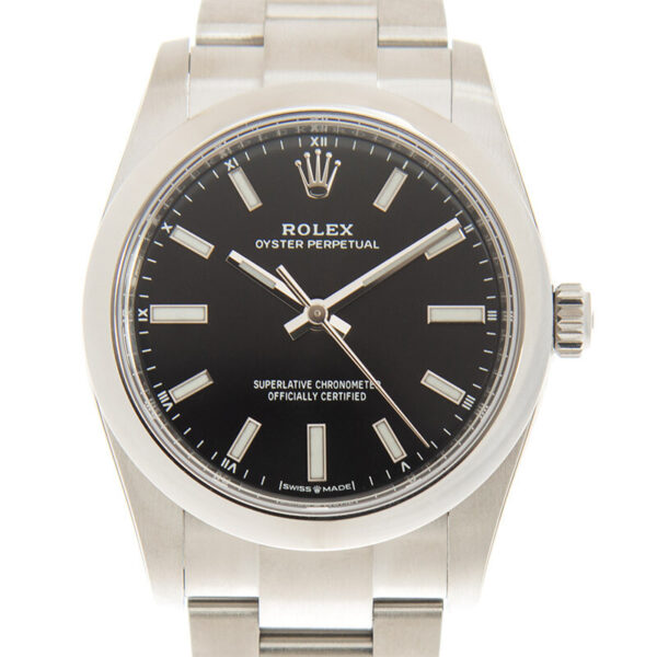 Oyster Perpetual 34 Automatic Chronometer Black Dial Ladies Watch 124200BKSO