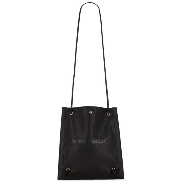 Black Leather Universite Crossbody Bag