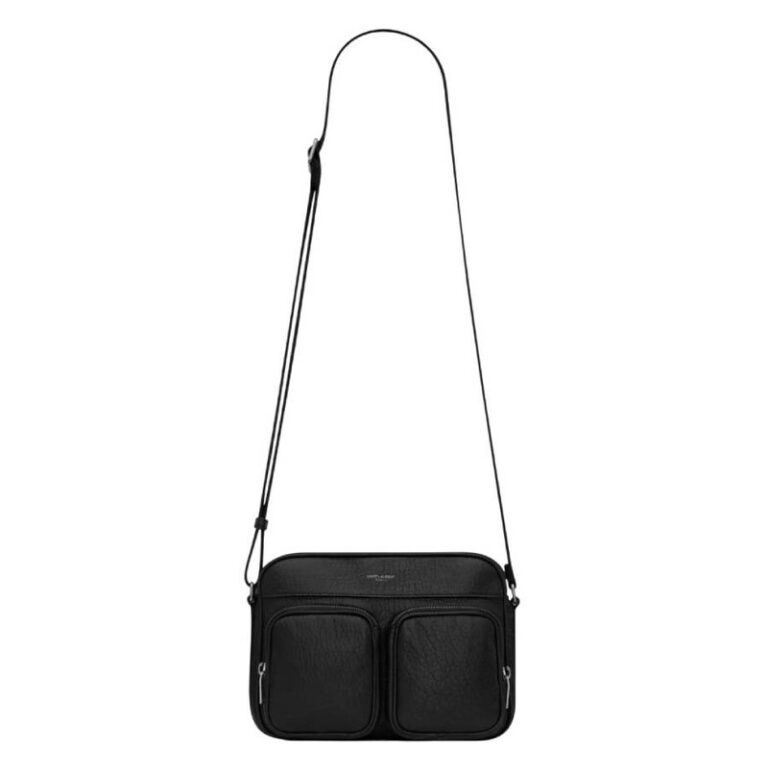 City Camera Bag In Grained Leather