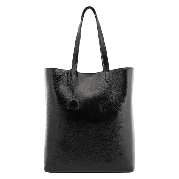 Crinkled-Leather Bold Tote Bag