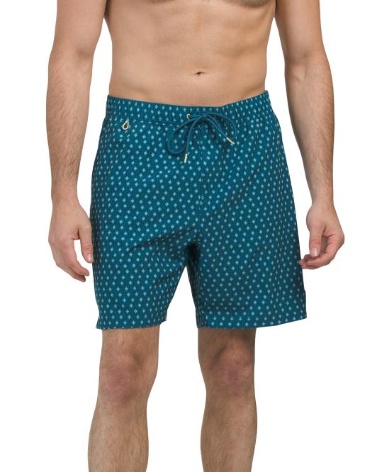 SCOTCH & SODA 4-way Stretch Geo Logo Swim Trunks