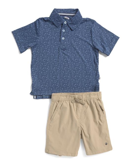 SPERRY Big Boys 2pc Polo And Shorts Set