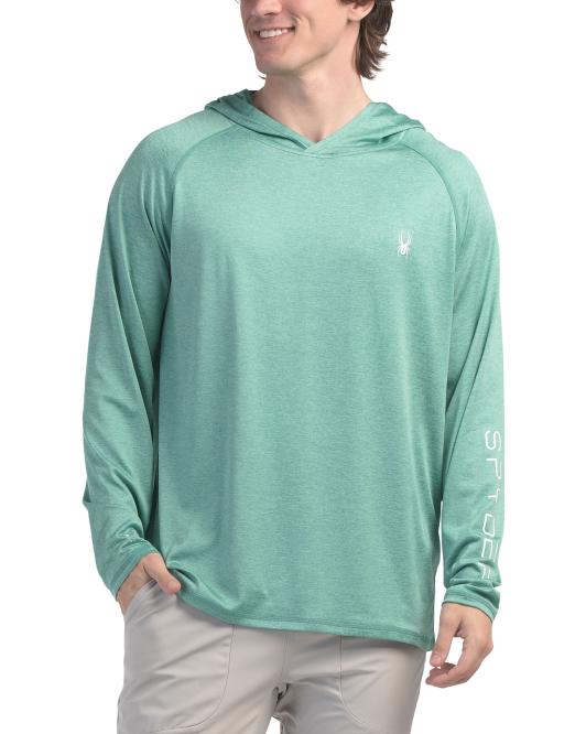SPYDER Core Heathered Rash Guard With Hood