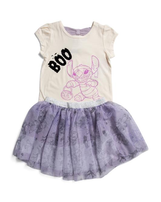 STITCH Little Girls 2pc Tee And Tutu Skirt Set