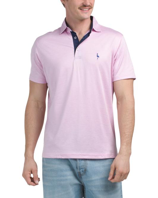 TAILORBYRD Upf 30 Melange Mesh Performance Polo