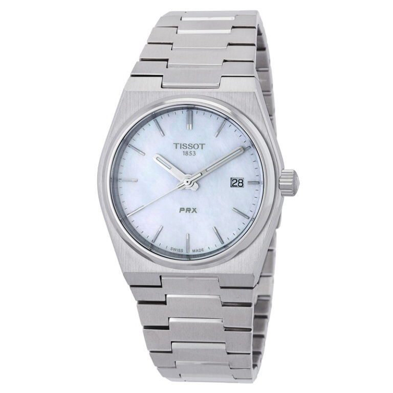 PRX Quartz White Mother of Pearl Dial Ladies Watch T1372101111100