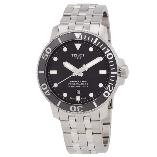 Seastar 1000 Automatic Black Dial Men's Watch T1204071105100