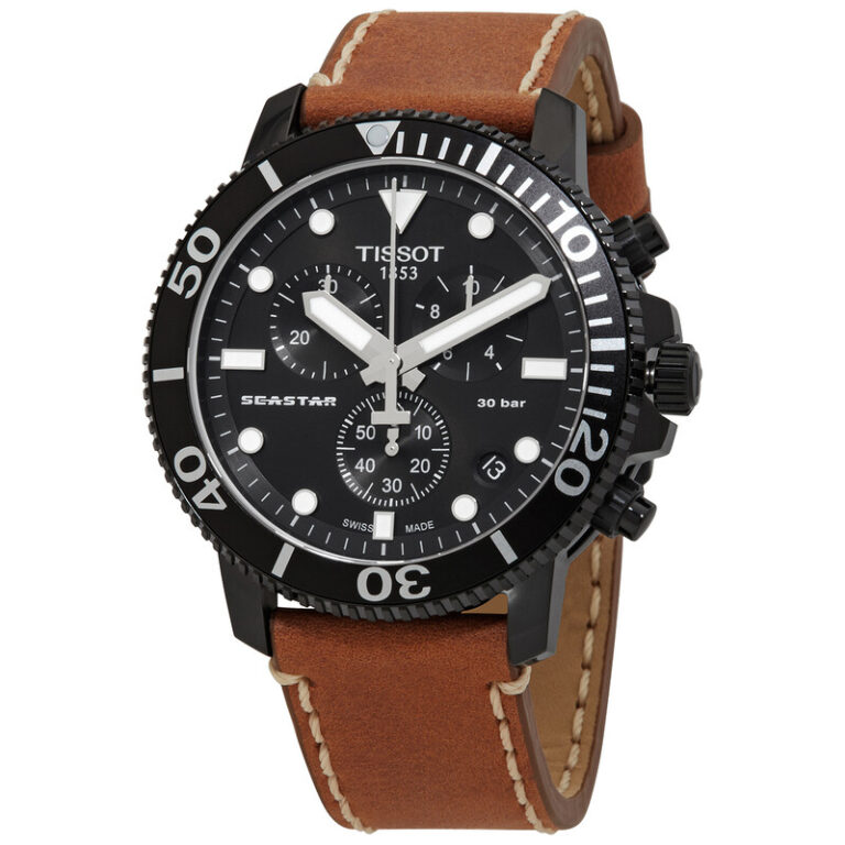 Seastar 1000 Chronograph Quartz Black Dial Men's Watch