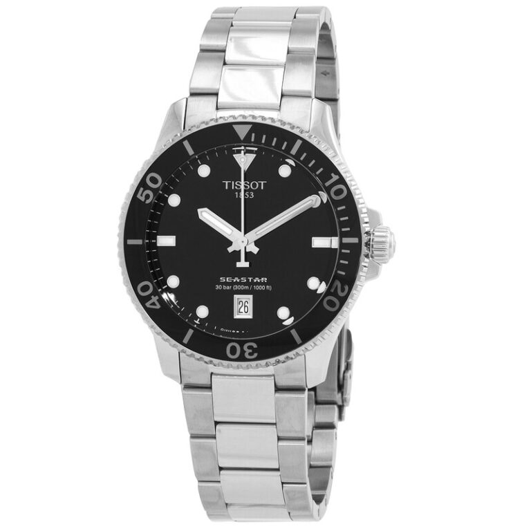Seastar Quartz Black Dial Men's Watch