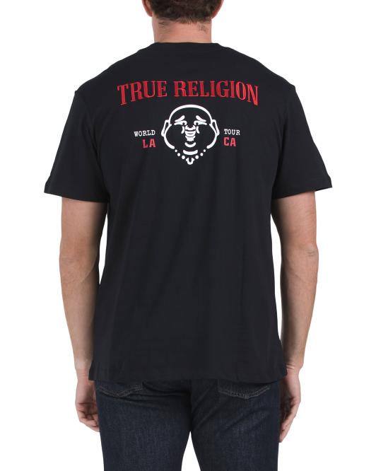 TRUE RELIGION Embroidered World Tour Logo Tee
