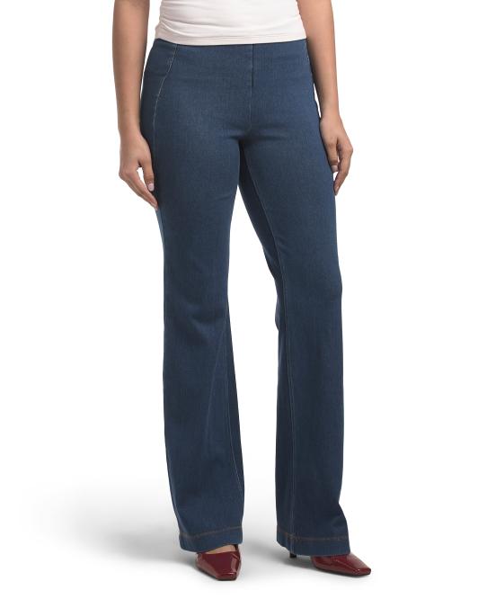 TRUTH Clean Front Knit Denim Flare Pants