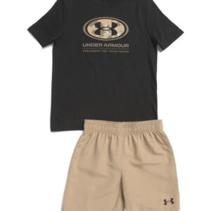 UNDER ARMOUR Big Boys 2pc Branded Scene Tee And Shorts Set