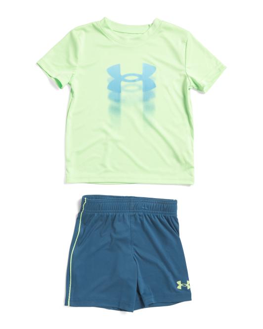 UNDER ARMOUR Little Boys 2pc Tech Fade Short Sleeve Top And Shorts Set