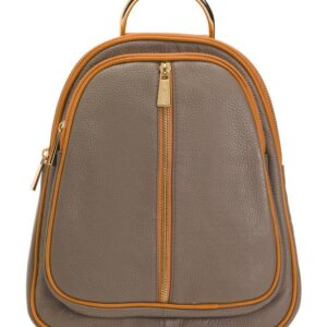 VALENTINA Made In Italy Leather Dome Backpack
