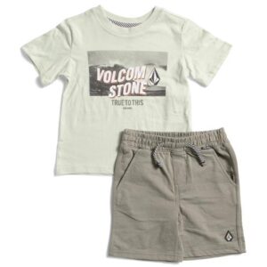 VOLCOM Boys 2pc Graphic Short Sleeve Tee And Shorts Set