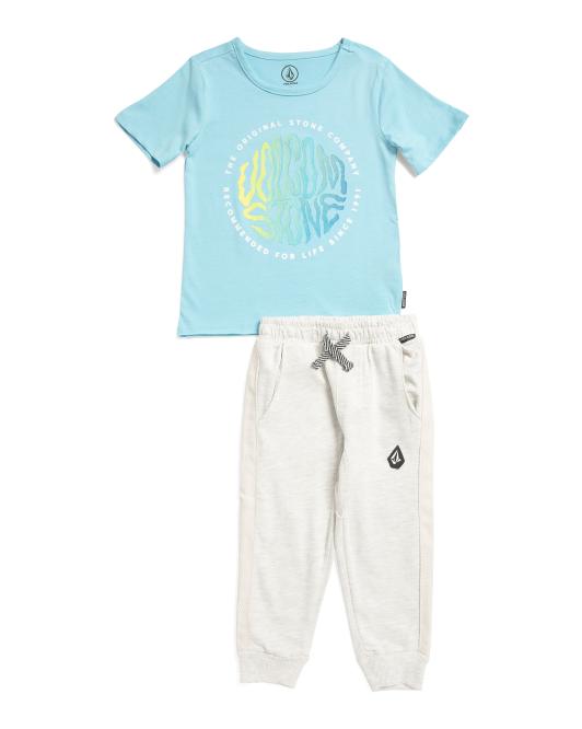 VOLCOM Toddler Boys 2pc Graphic Tee And Joggers Set