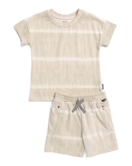 VOLCOM Toddler Boys 2pc Shirt And Knit Shorts Set
