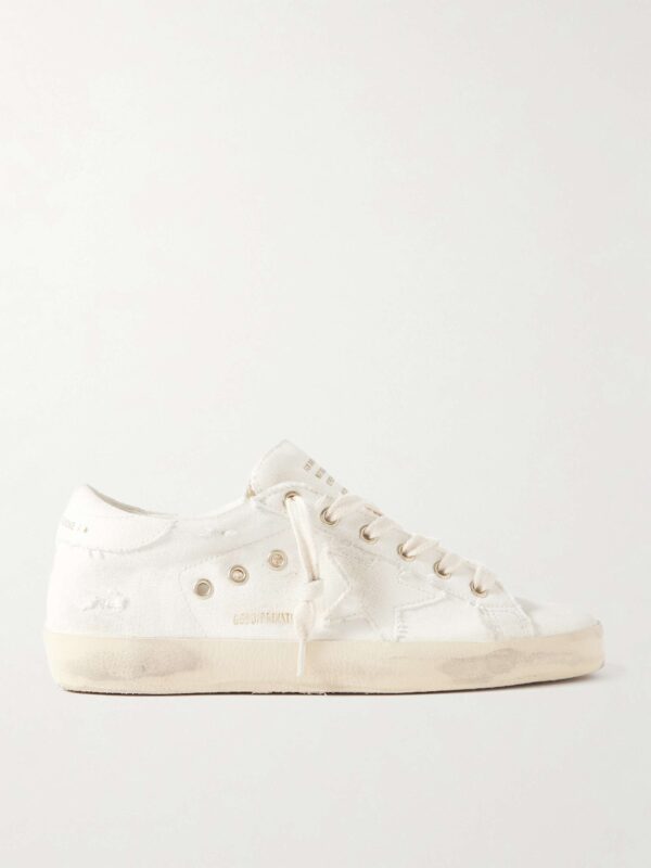 Super-Star distressed canvas sneakers