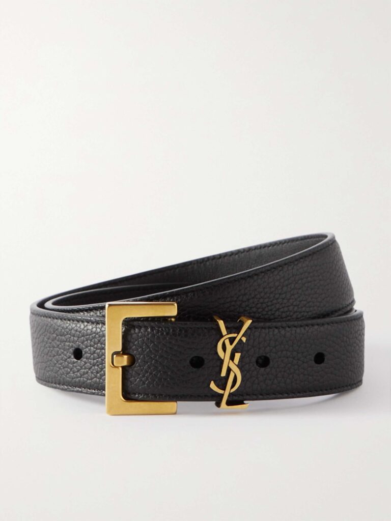 Cassandre textured-leather belt